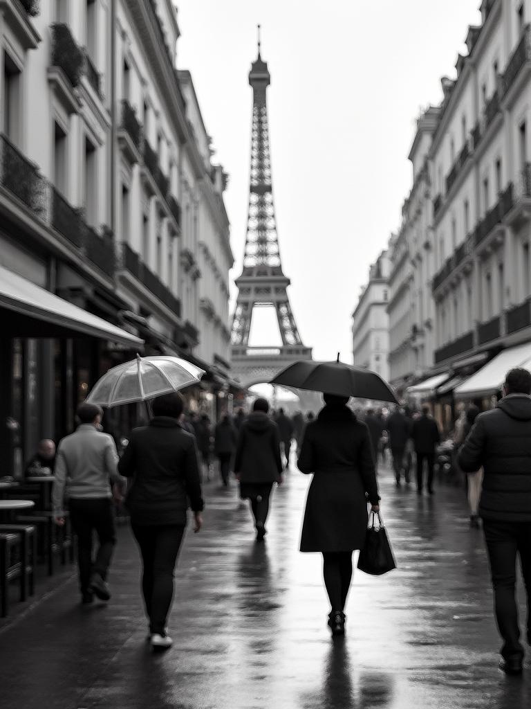 Tirage d'art vie urbaine parisienne